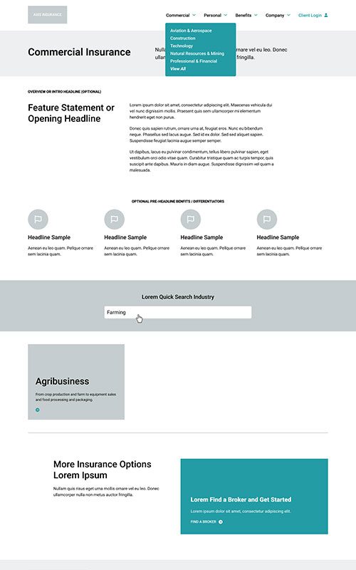 Commercial-Search-Example-Axis-Insurance-UX-Design